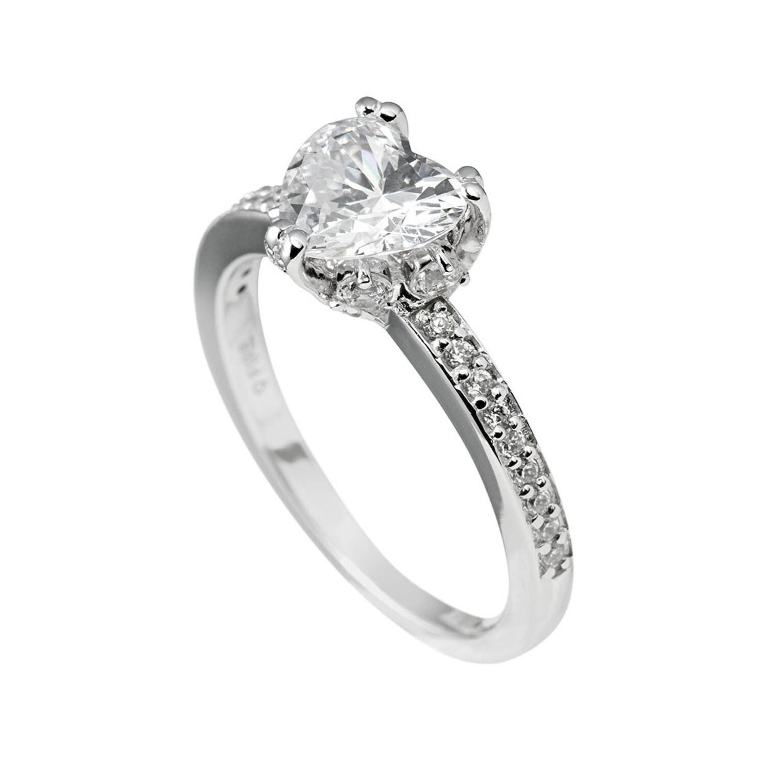  Ringe ohne Stein - Silber - Zirkonia