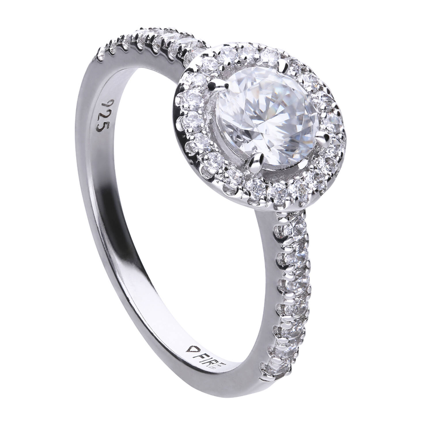  Ringe mit Stein - Silber - Zirkonia