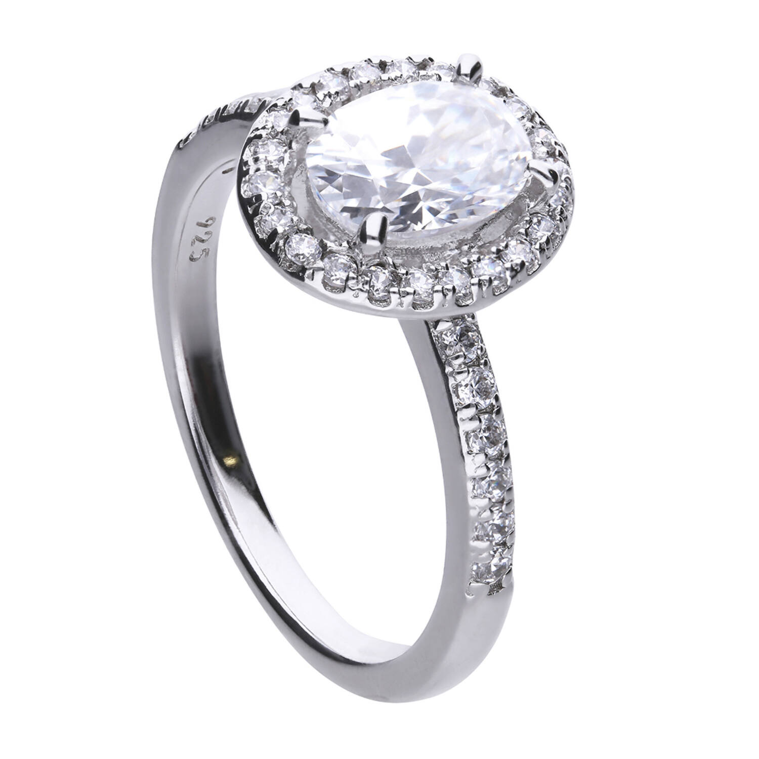  Ringe mit Stein - Silber - Zirkonia
