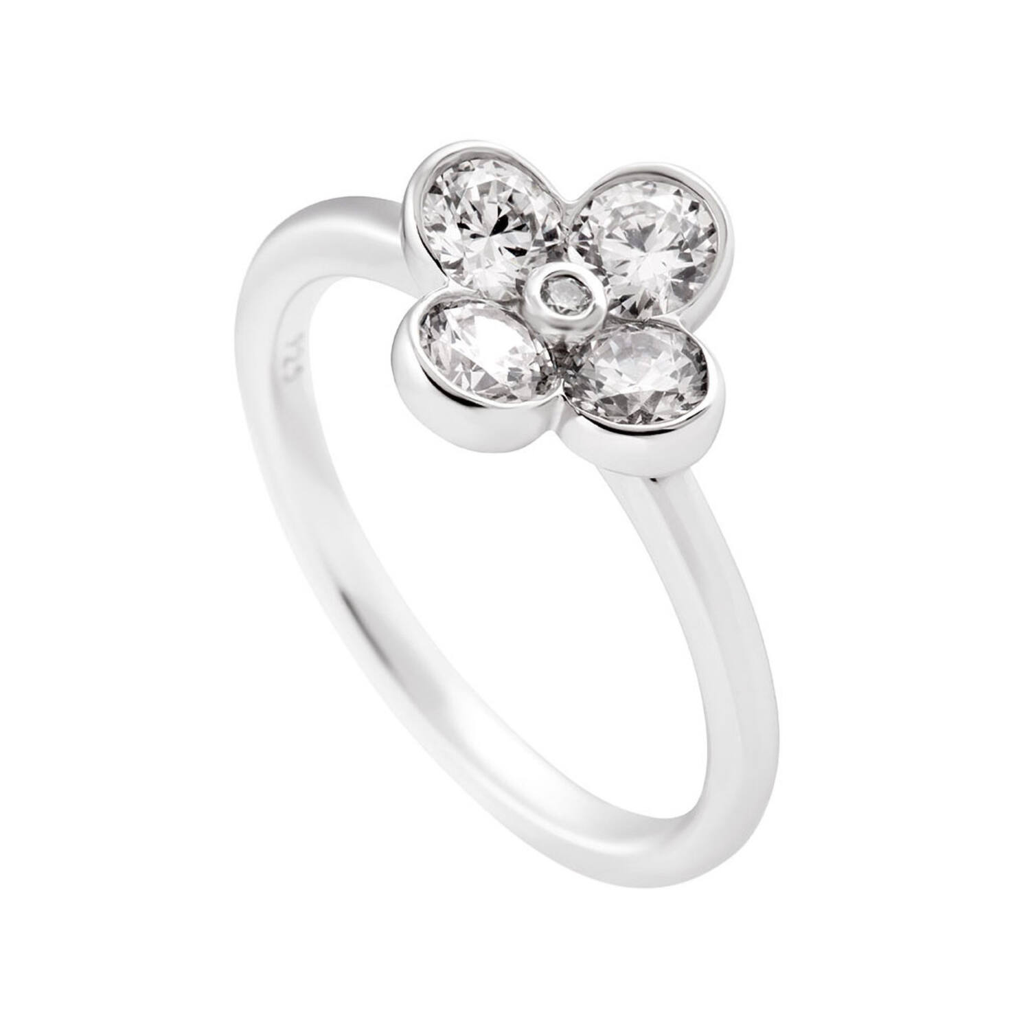  Ringe mit Stein - Silber - Zirkonia
