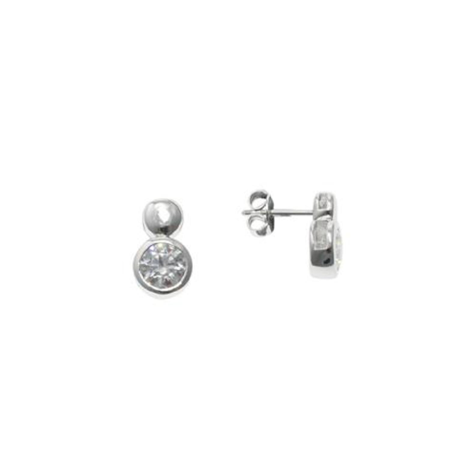  Ear studs - Silver - Zirconia