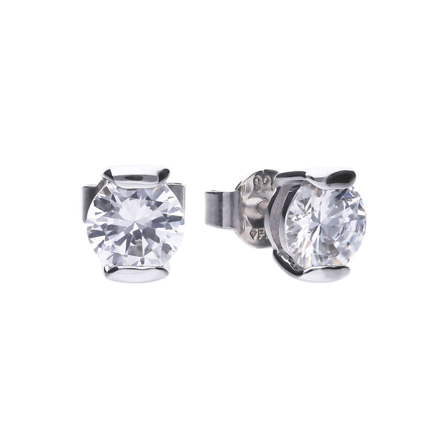  Oorstekers - Zilver - Zirkonia
