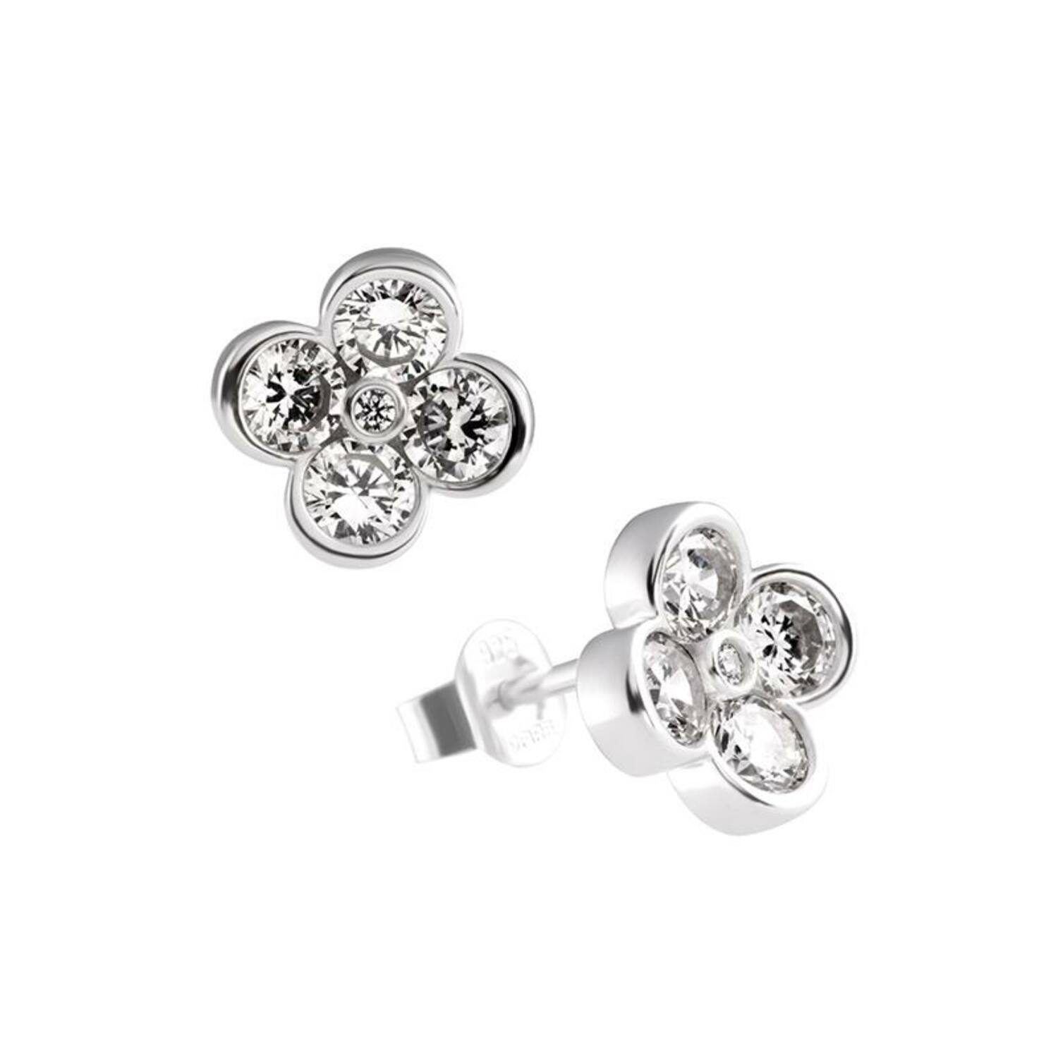  Oorstekers - Zilver - Zirkonia