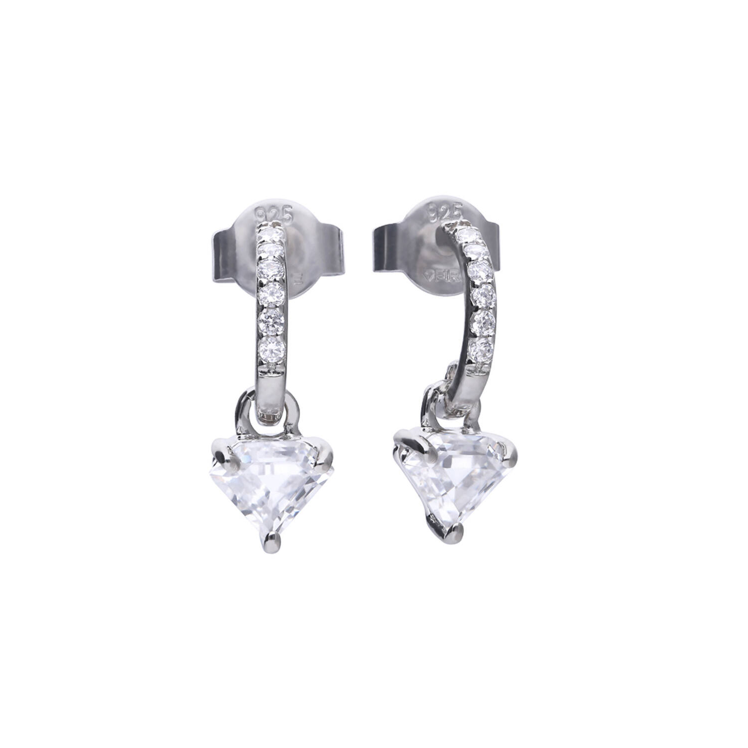  Earrings - Silver - Zirconia