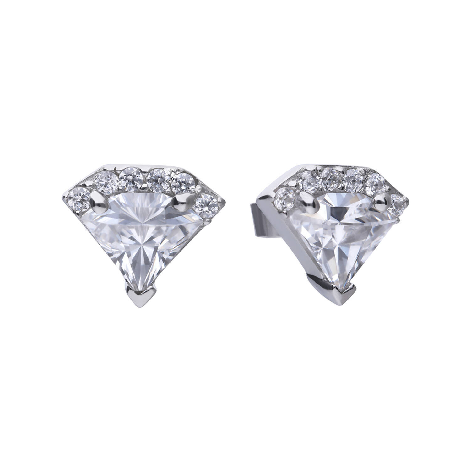  Oorstekers - Zilver - Zirkonia