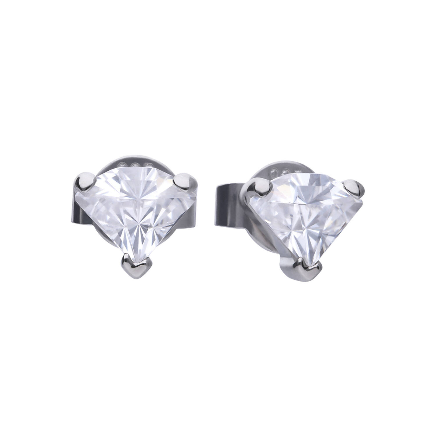  Boucles d'oreilles à puces - Argent - Zircone