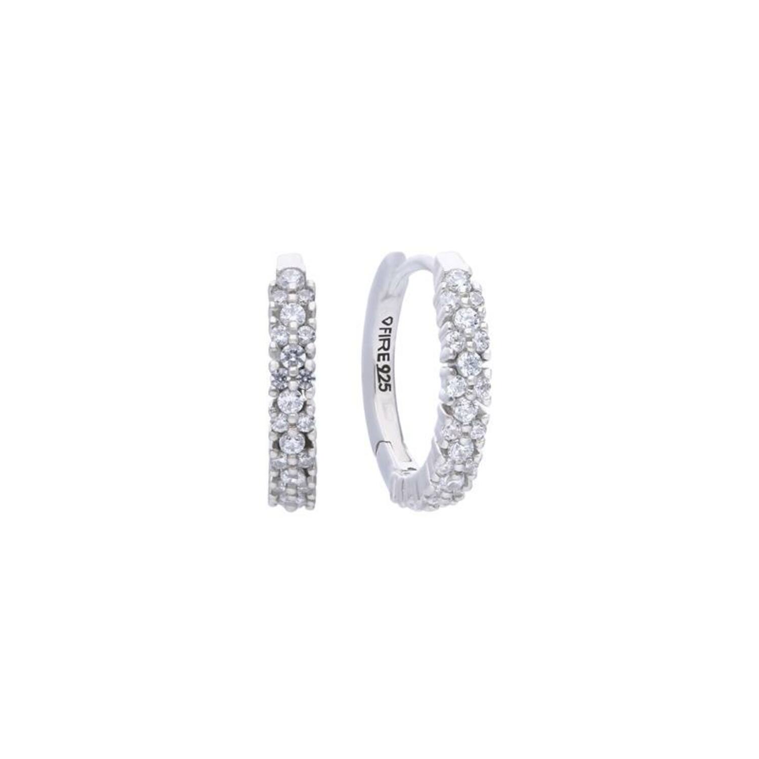  Earrings - Silver - Zirconia