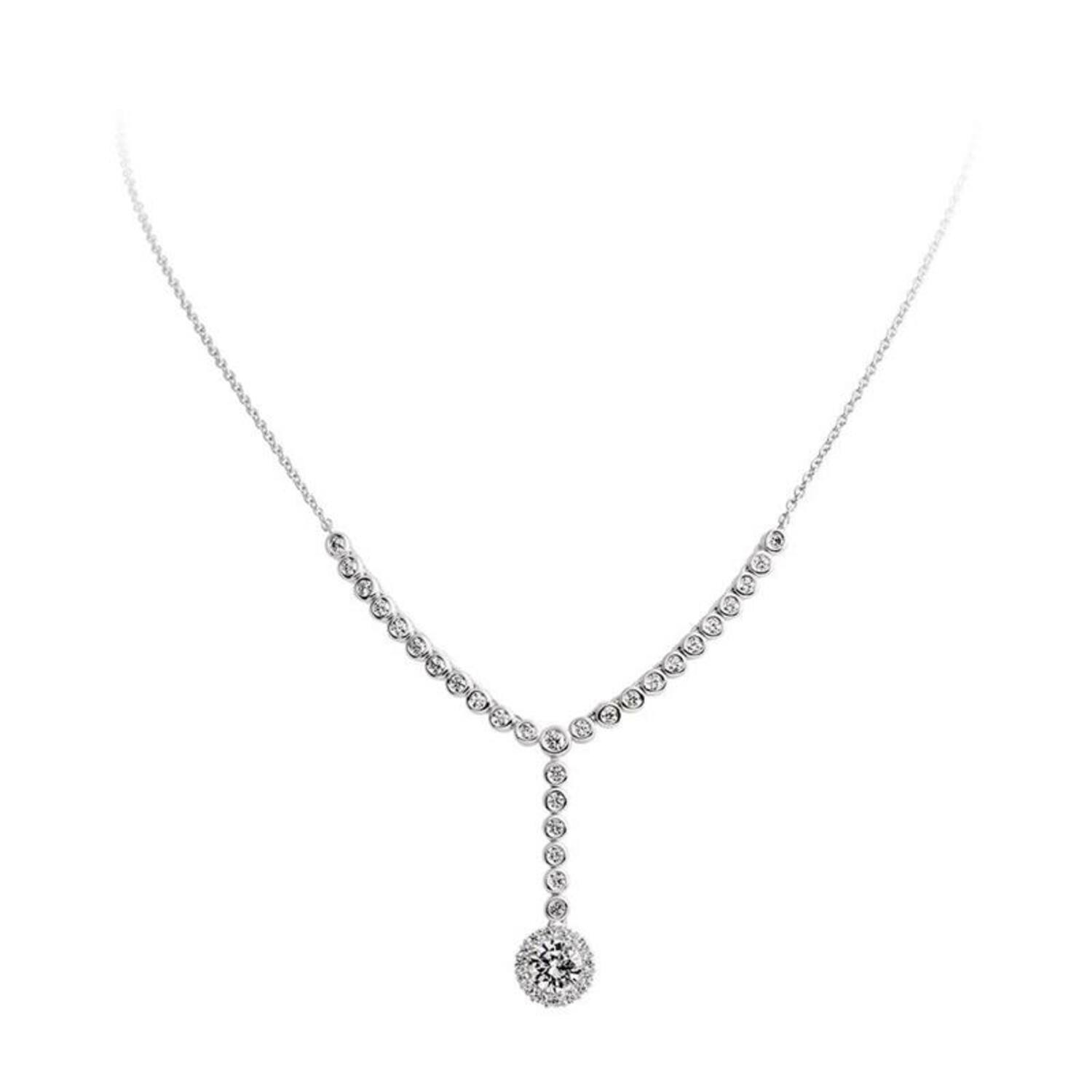  Colliers à pendentif - Argent - Zircone