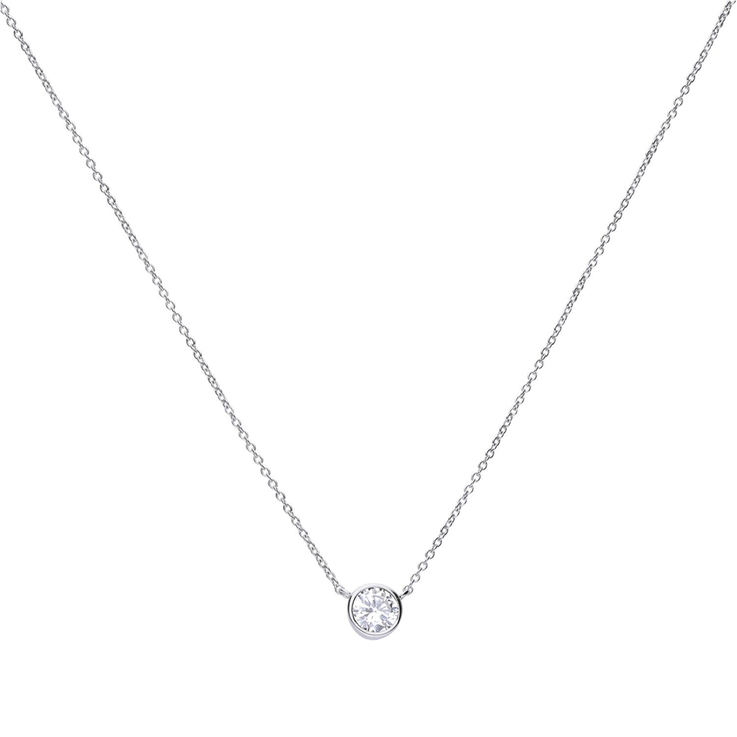  Colliers à pendentif - Argent - Zircone