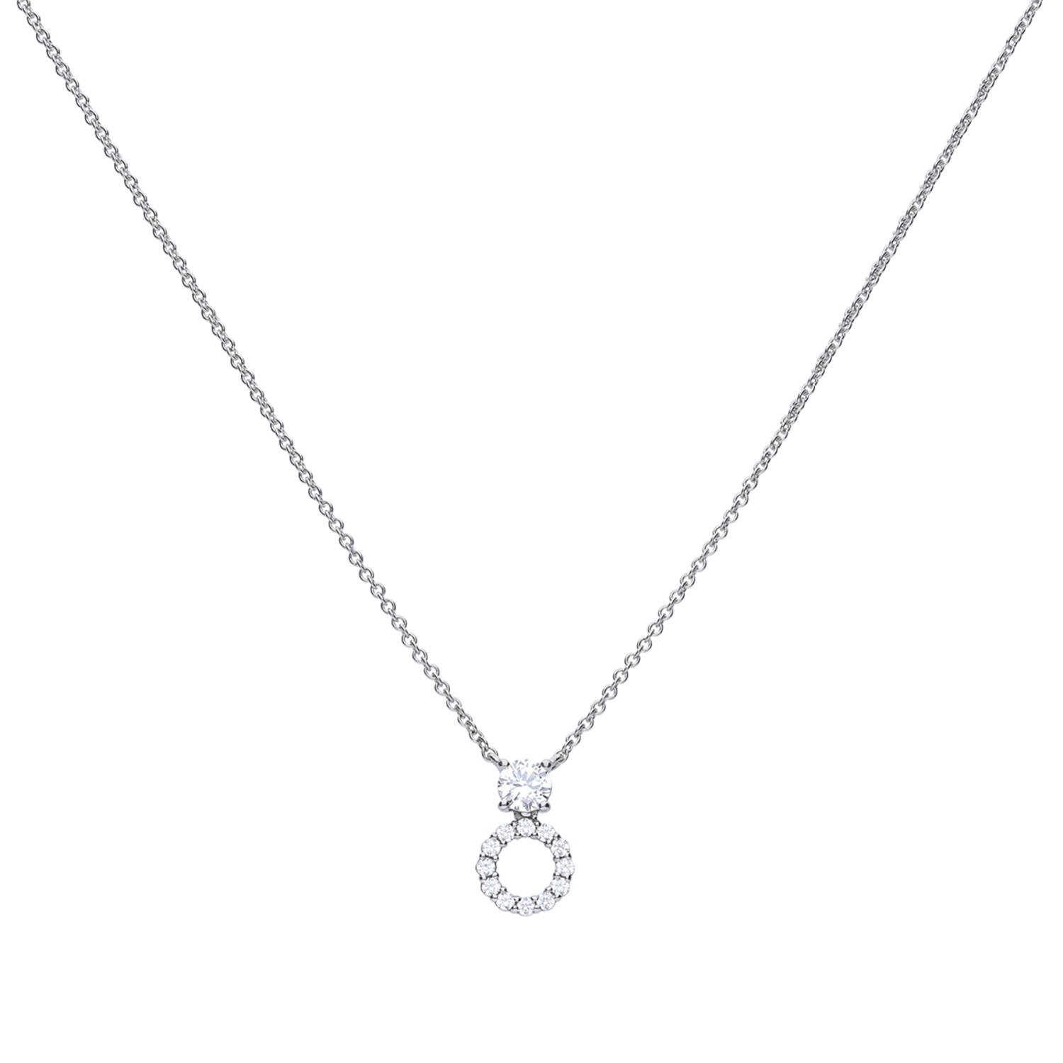  Colliers à pendentif - Argent - Zircone