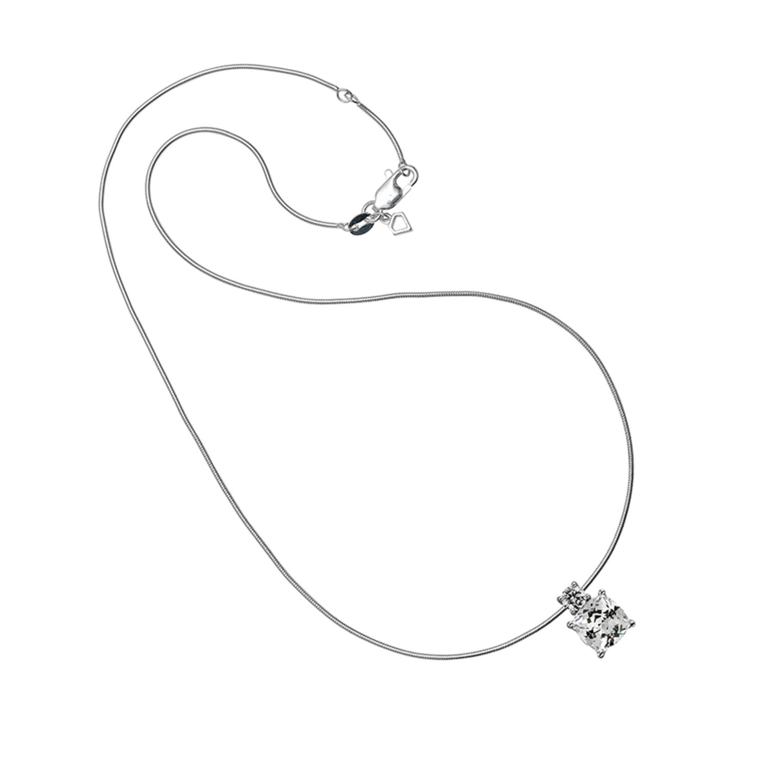  Necklaces with pendant - Silver - Zirconia
