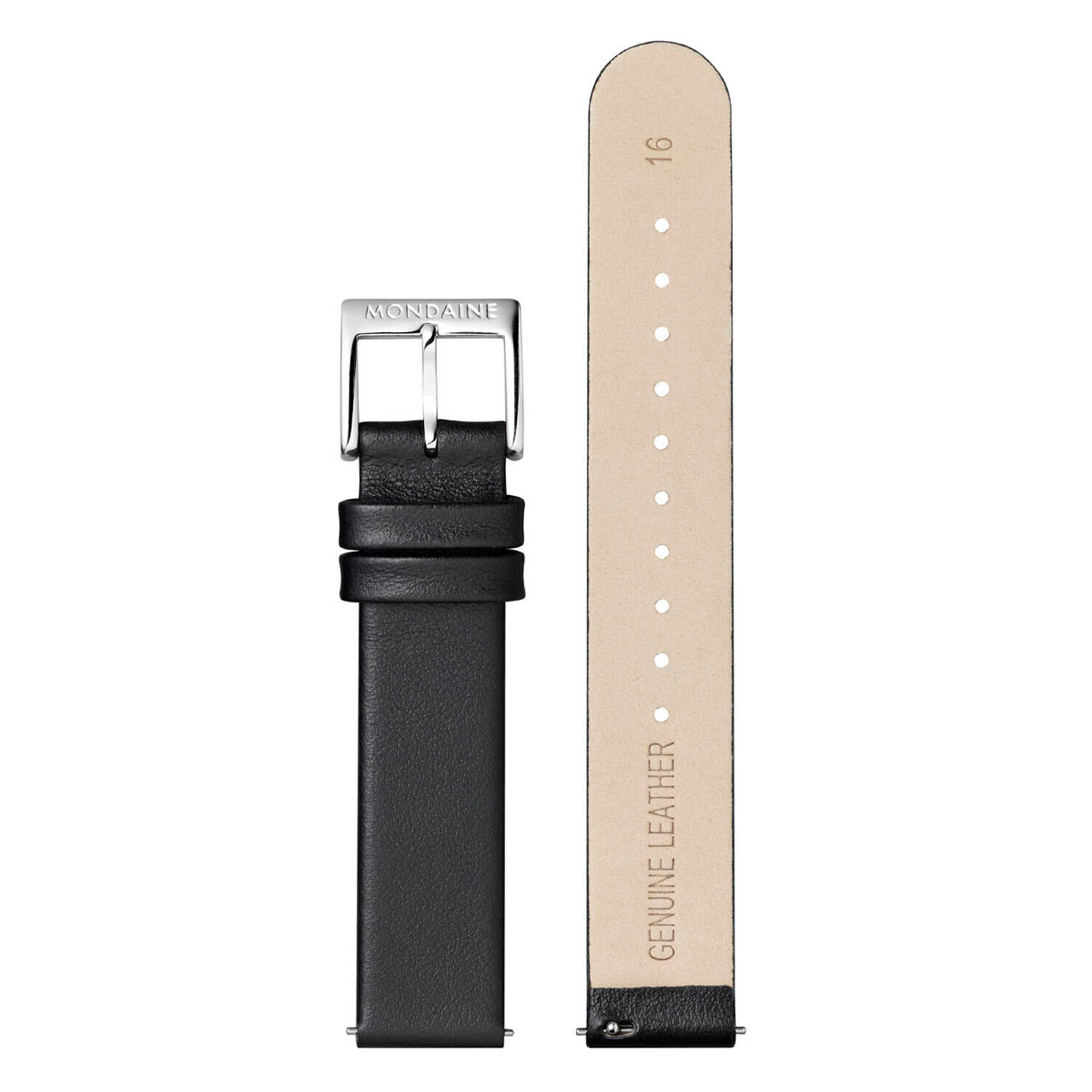 Leer - 20mm - M - Glanzende Gesp