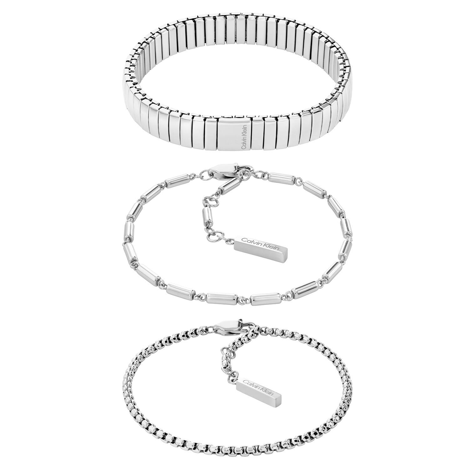  Gliederarmbänder - Stahl - 18,5cm
