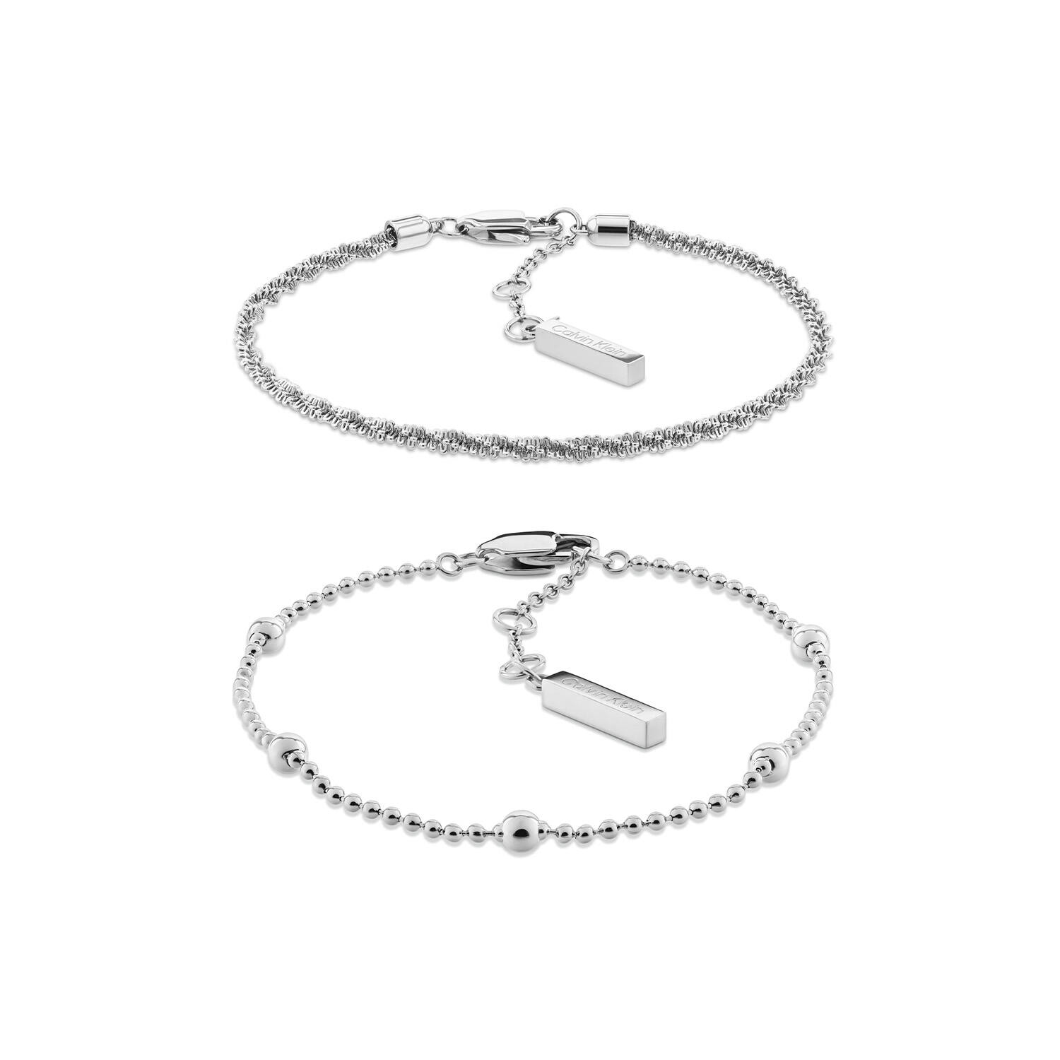 Gliederarmbänder - Stahl - 18,5cm