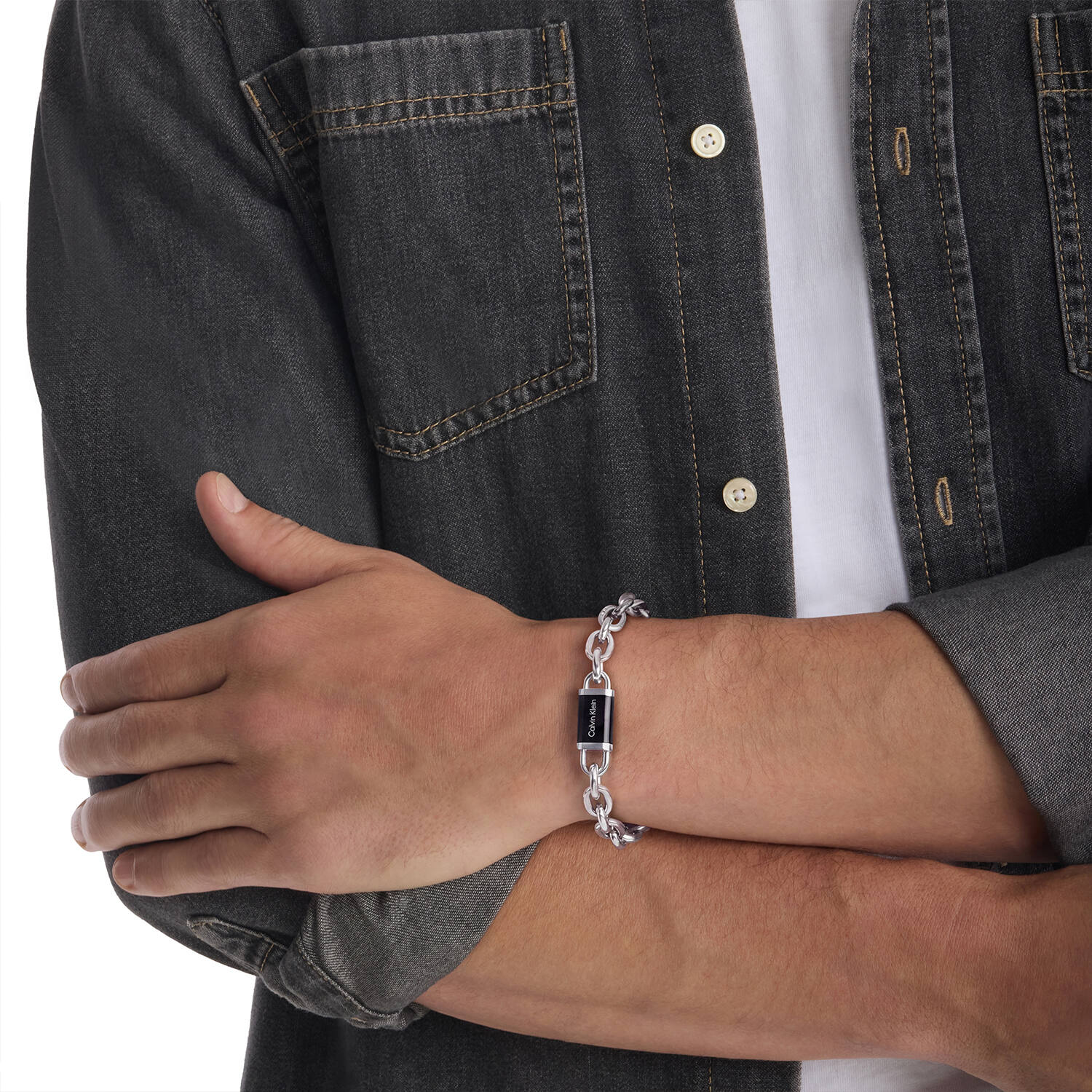  Bracelets à maillons - Acier - 19,5cm