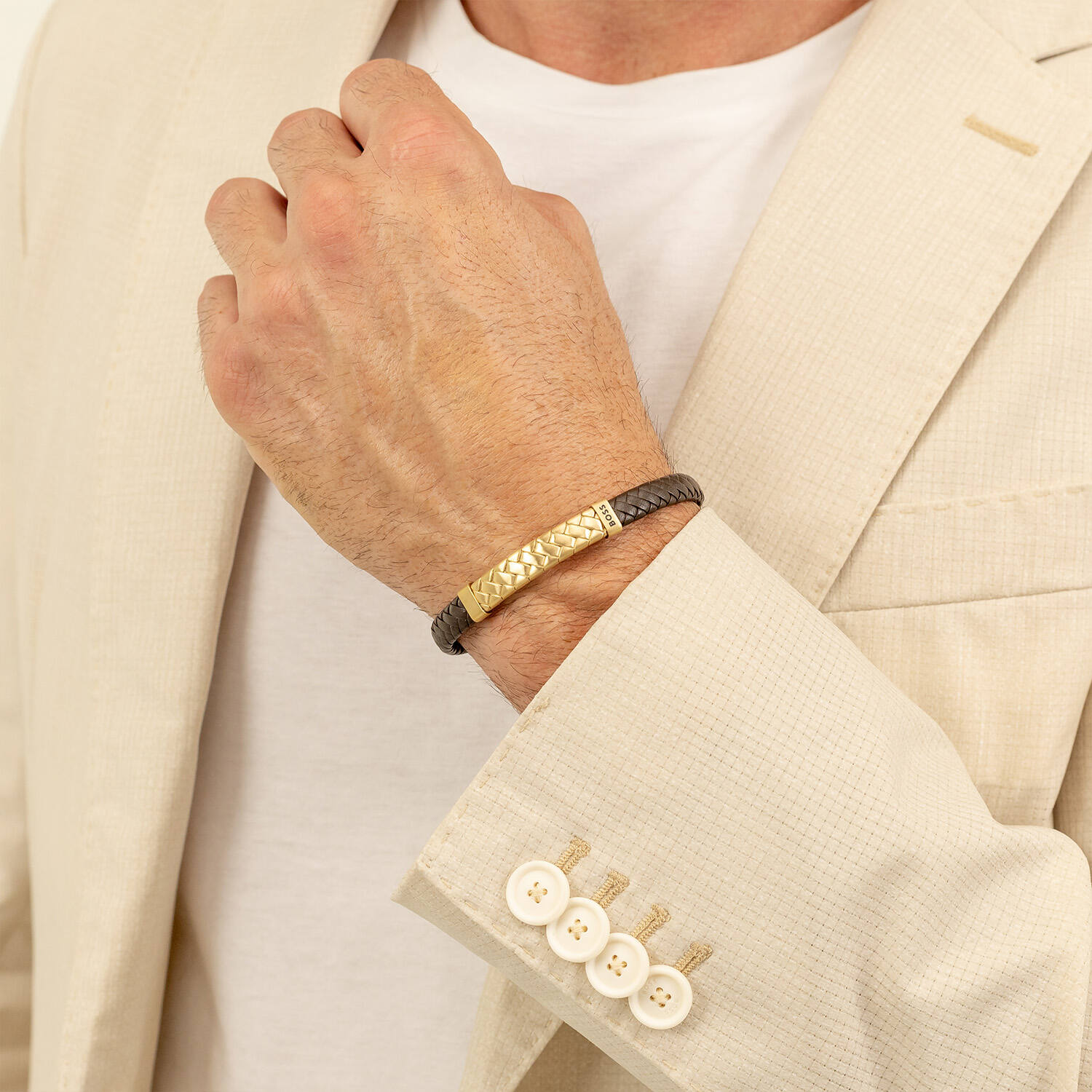  Armband - Leer - 19cm
