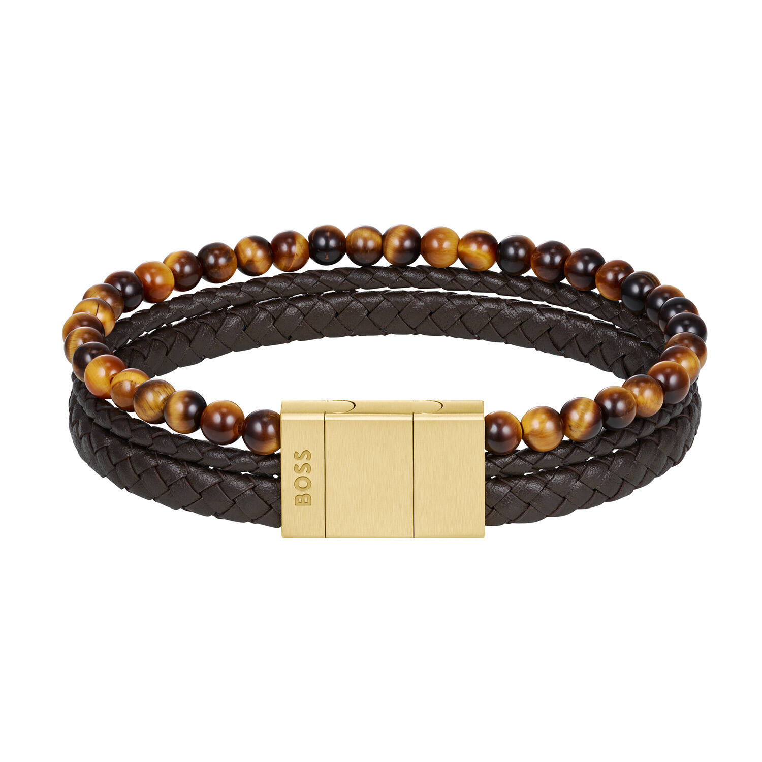 Lederarmbänder - Edelstein - 19cm