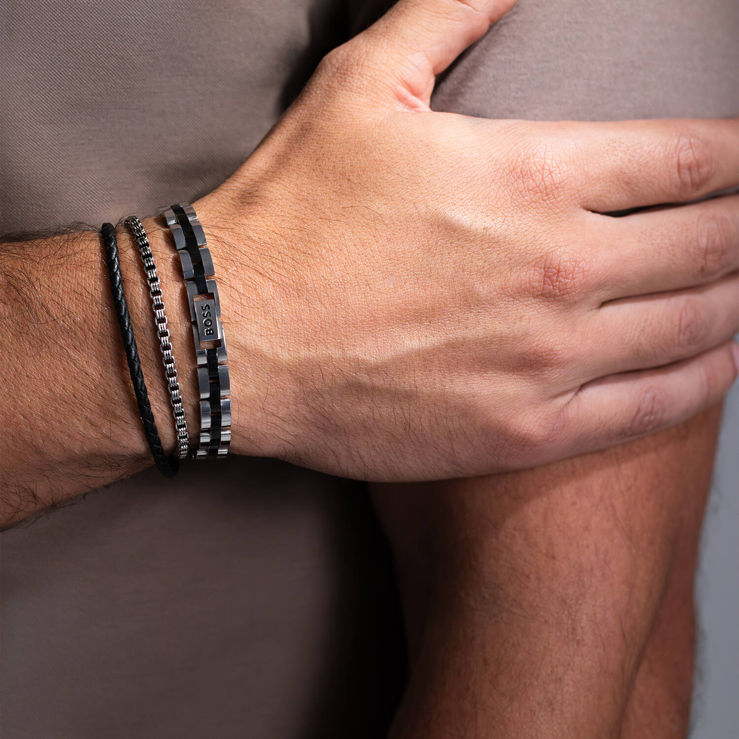  Bracelets à maillons - Acier - 19cm