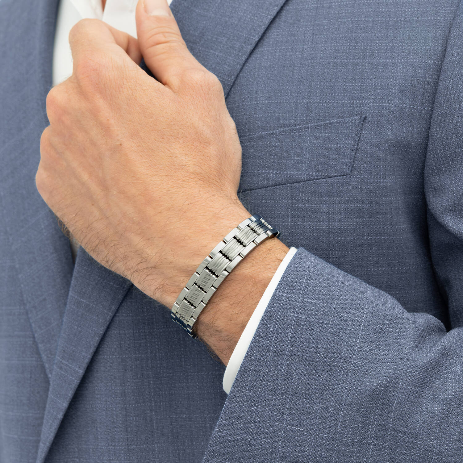  Bracelets à maillons - Acier - 19cm