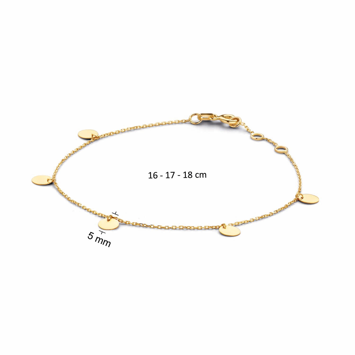Discs Bracelet - 5mm - 16-17-18cm - 585
