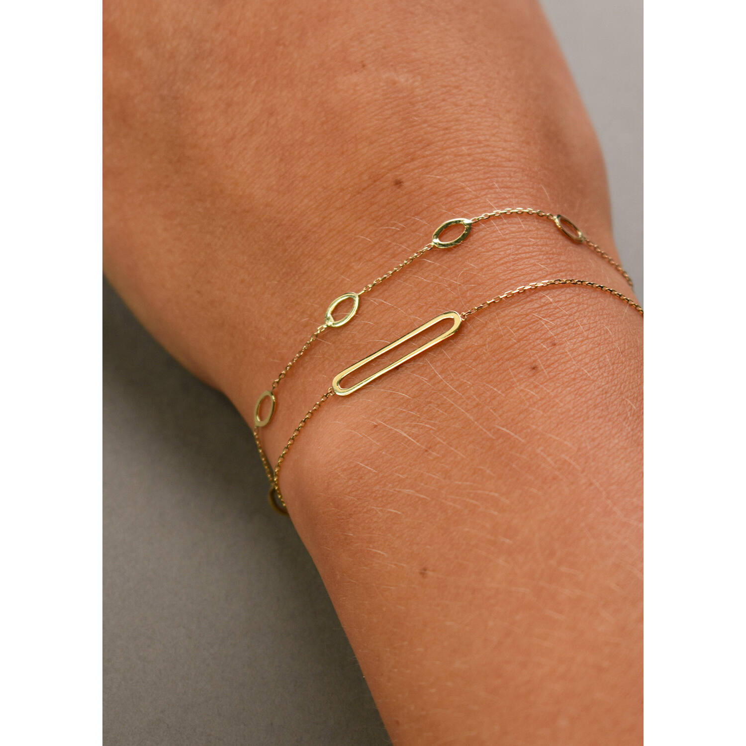  Link bracelets - Fantasy link - Round - 3mm - 18cm
