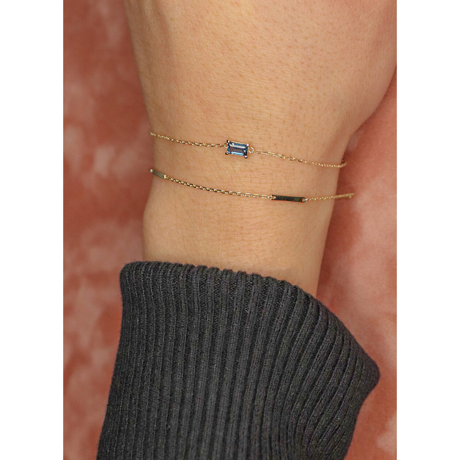  Link bracelets - Anchor - Round - 2mm - 18cm