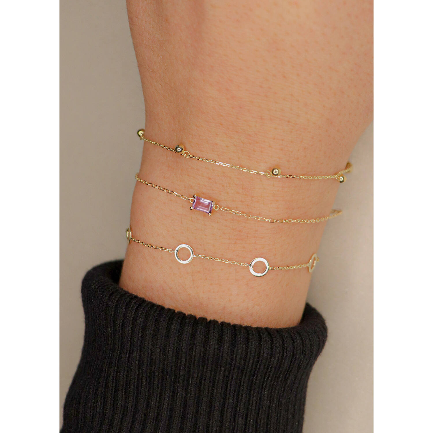 Medina Amethyst Bracelet - 5x3mm - 16-17-18cm - 585