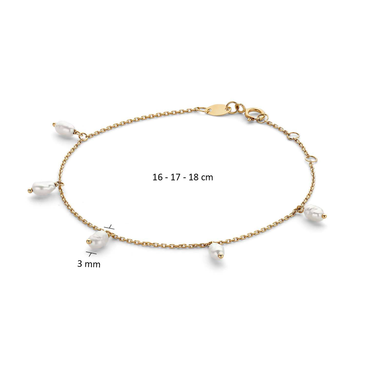 Pearls of Amalfi Bracelet - 3,5mm - 16-17-18cm - 585