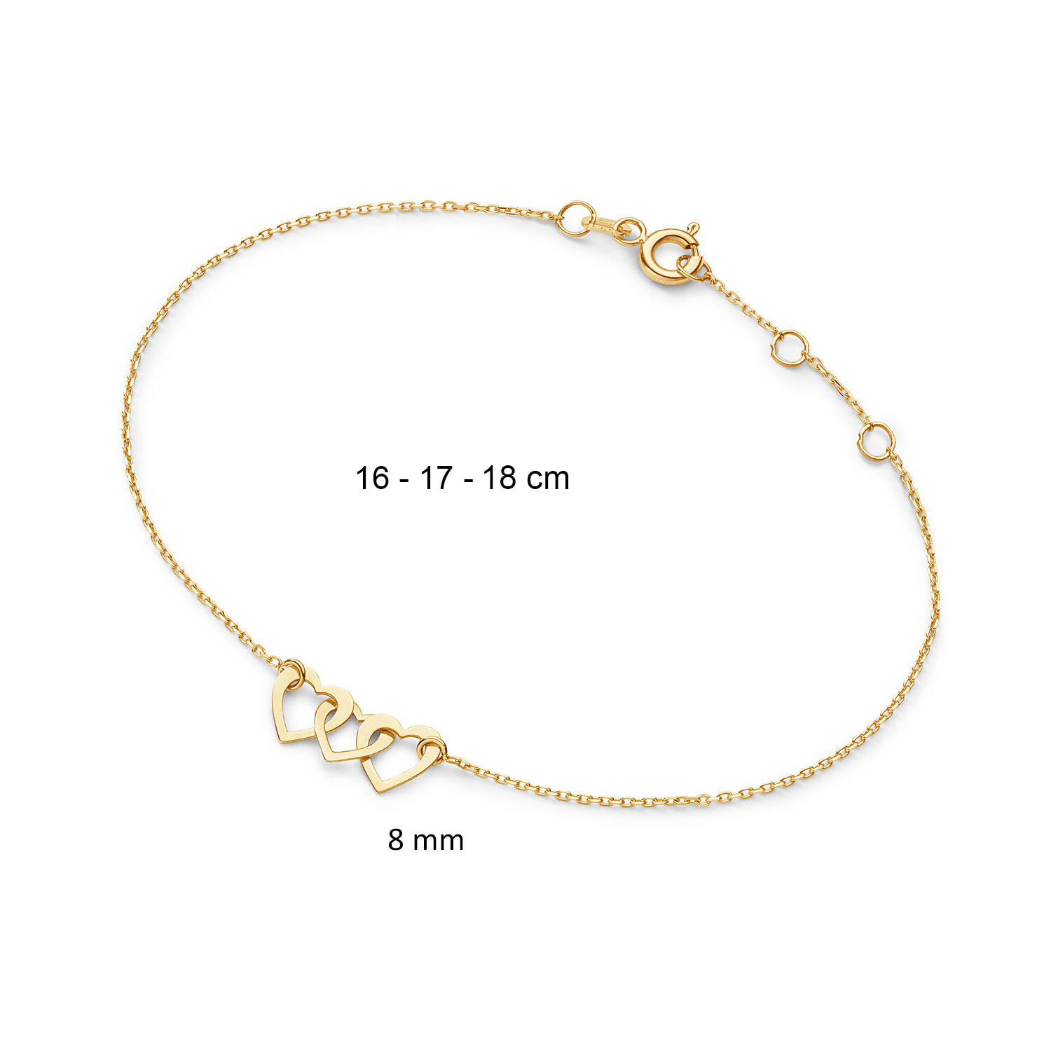 Jackie Moving Love Bracelet - 16-17-18cm - 585