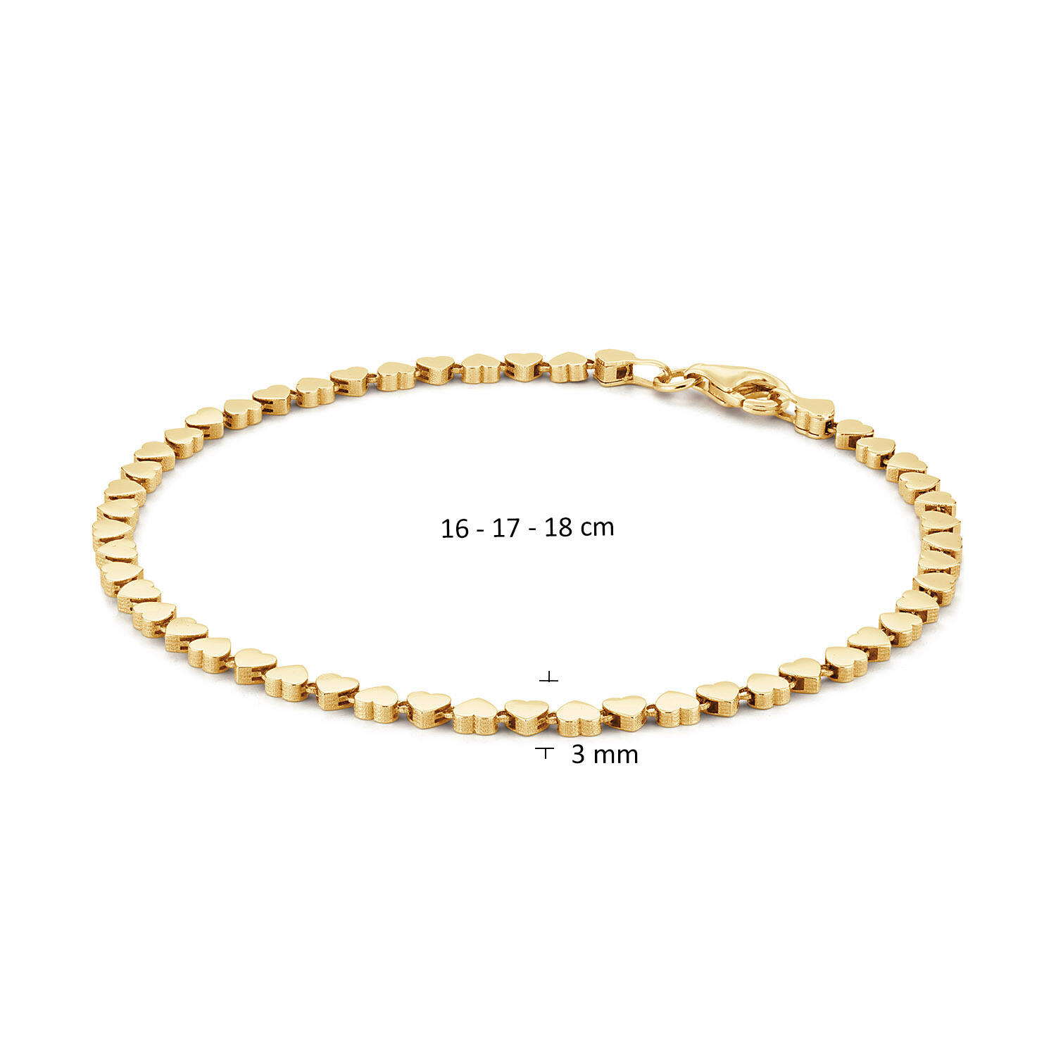 Bo-Kaap Hearts Bracelet - 18cm - 585