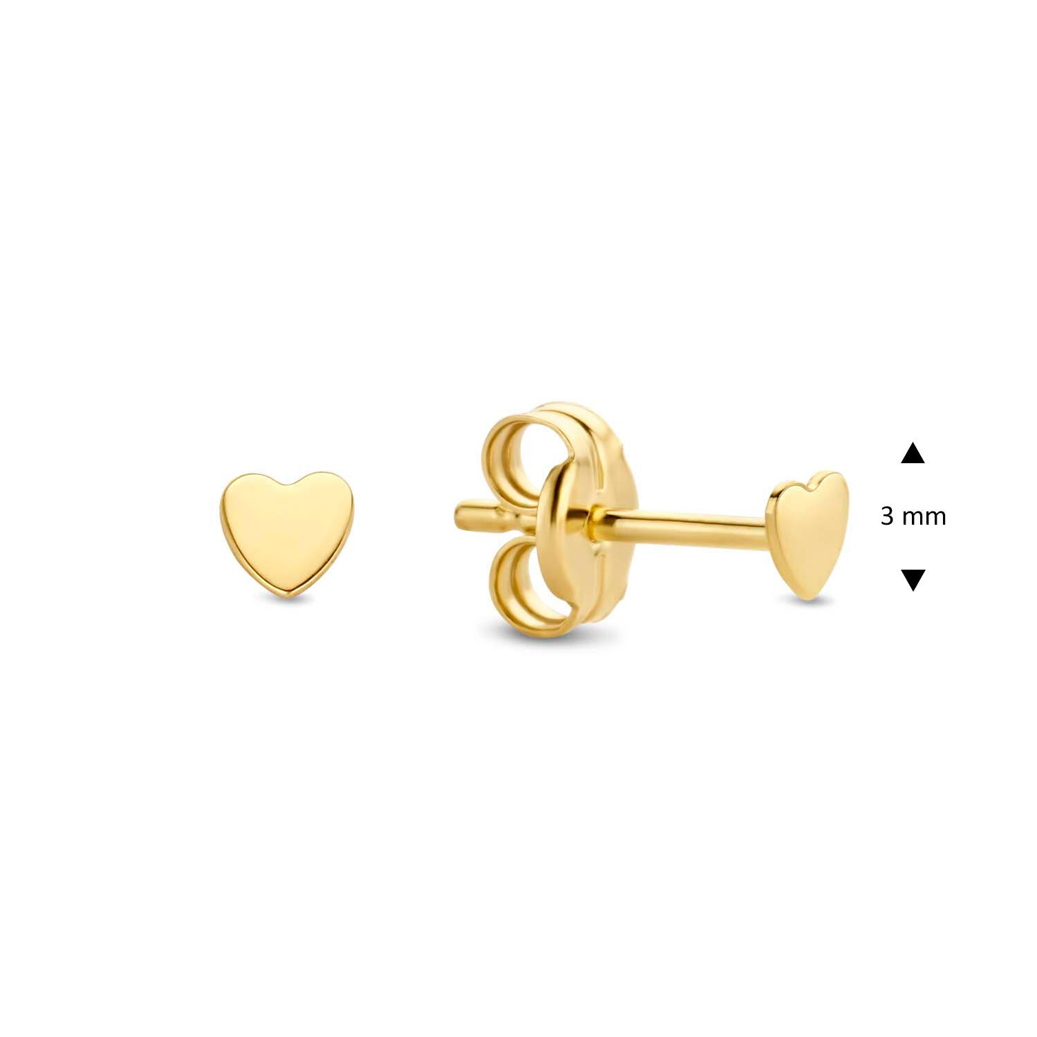 Mini Heart Studs - 3mm - 585