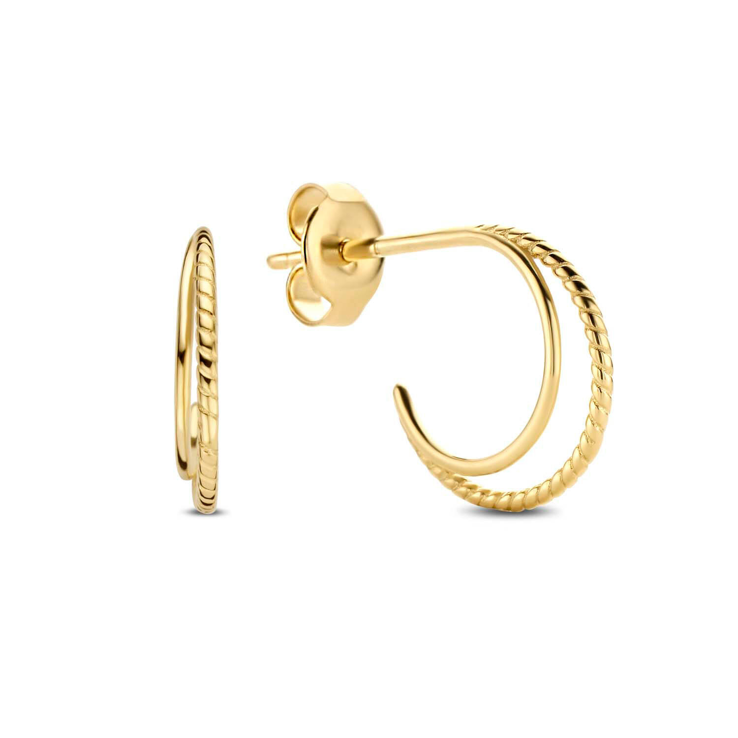 Twister Twin Hoops - 9x11mm - 585