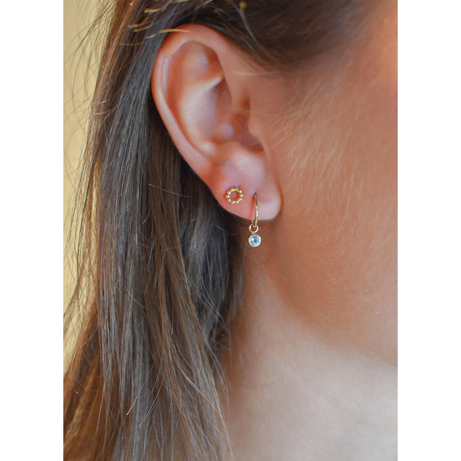 Bubbly Circle Studs - 5.5mm - 585