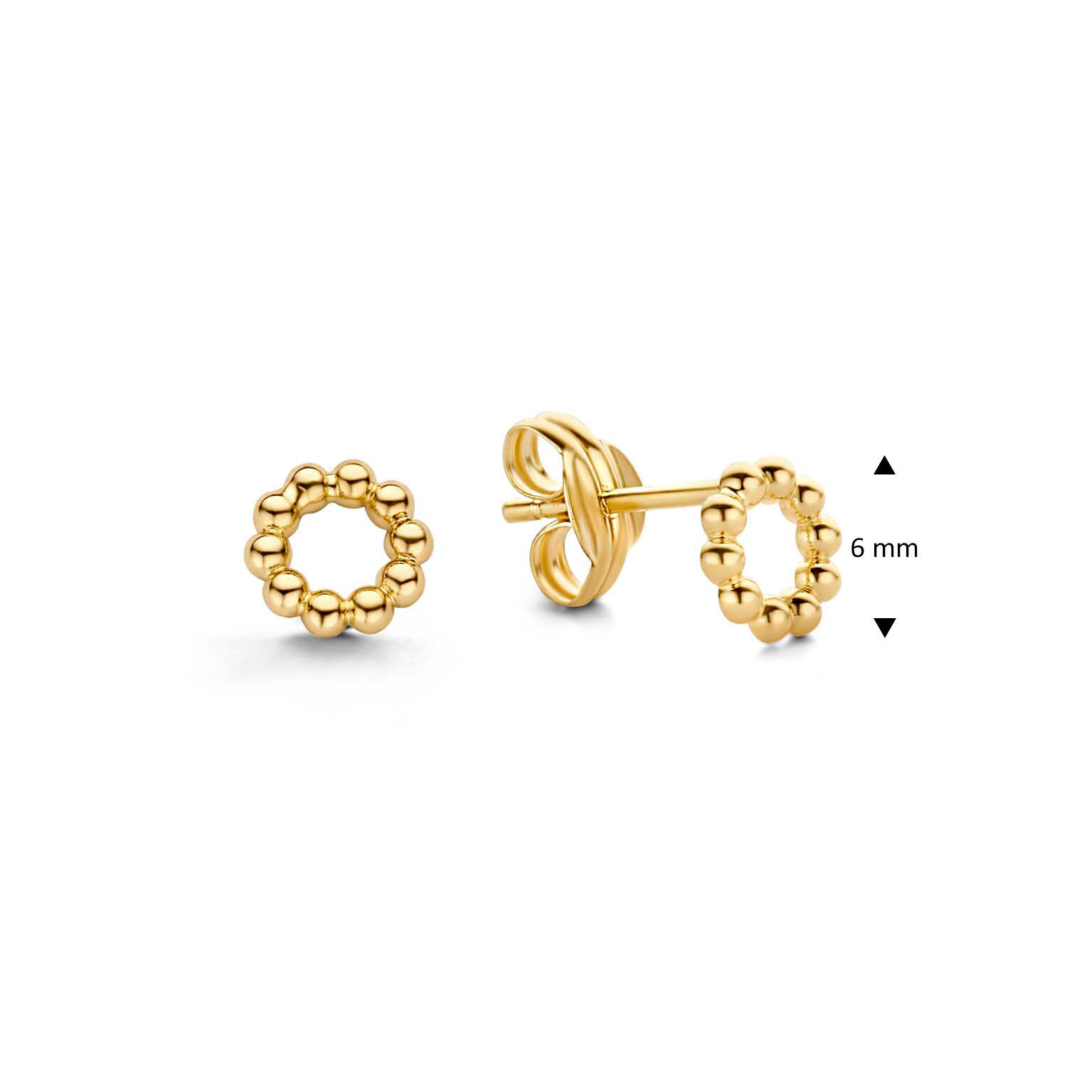 Bubbly Circle Studs - 5.5mm - 585