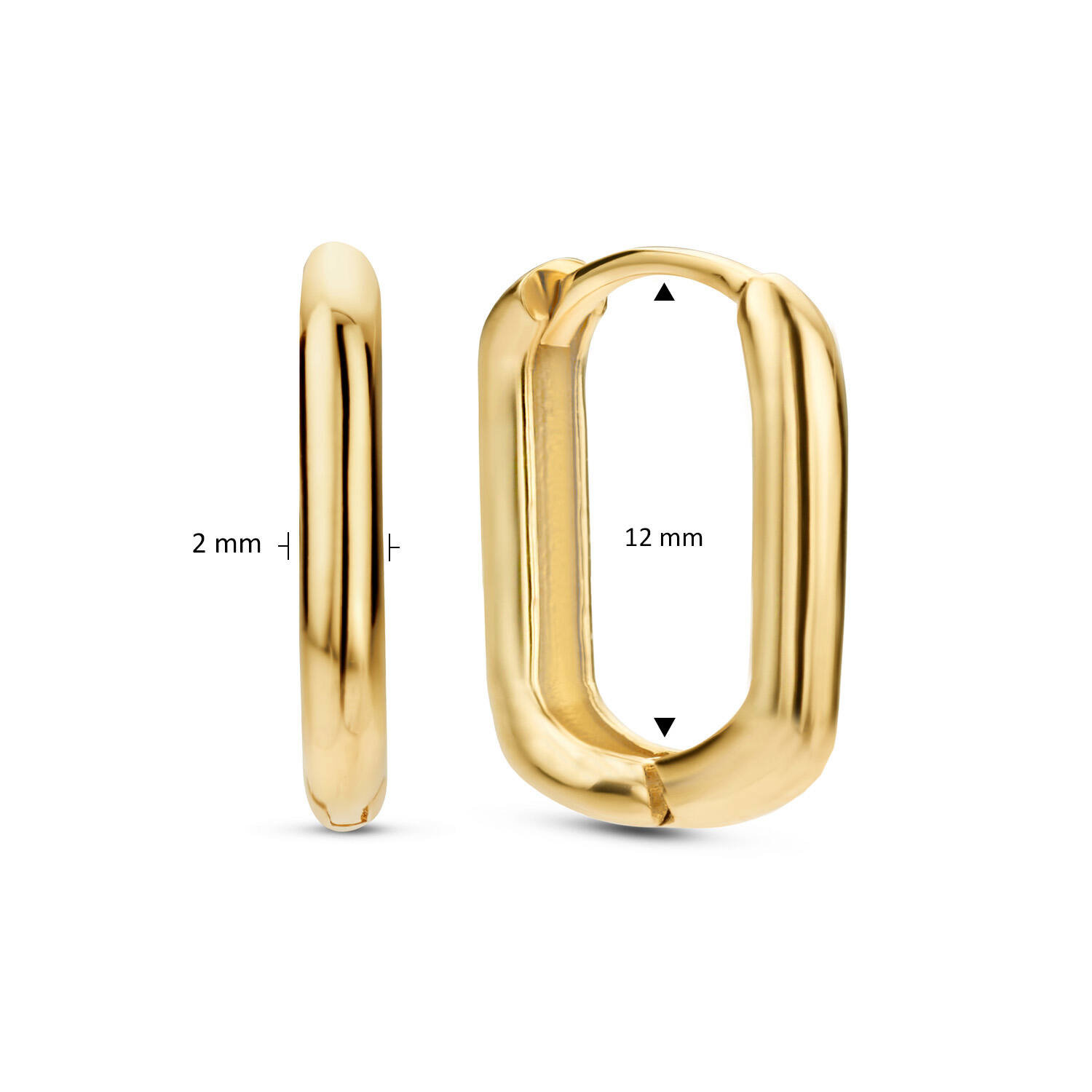 Grand Place Rectangle Earrings M - 12 mm - 585