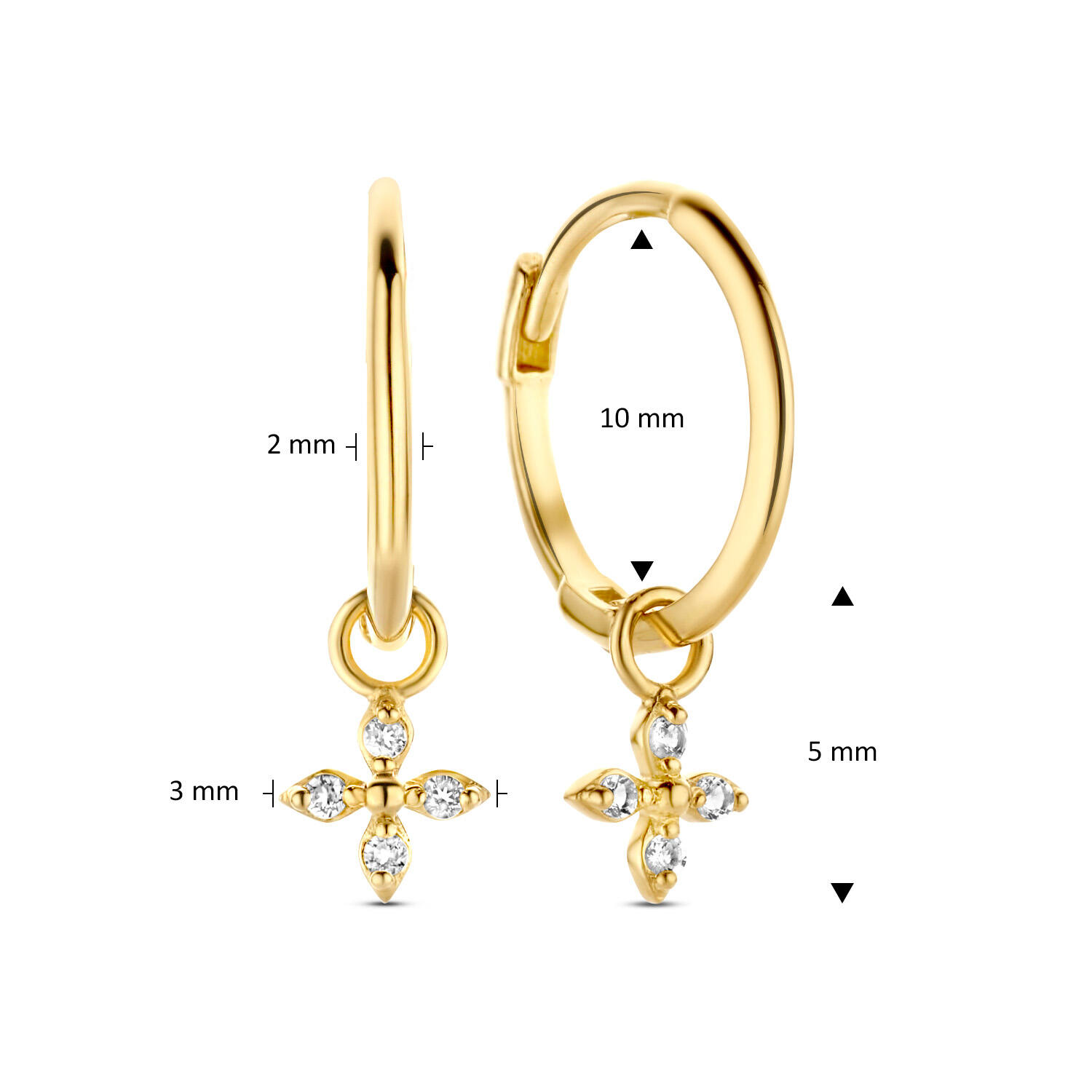 Dentelle Earrings  - 10mm - 585