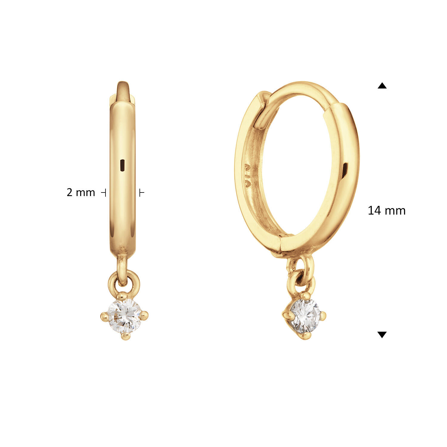 Shining Star Hoops - 15mm - 585