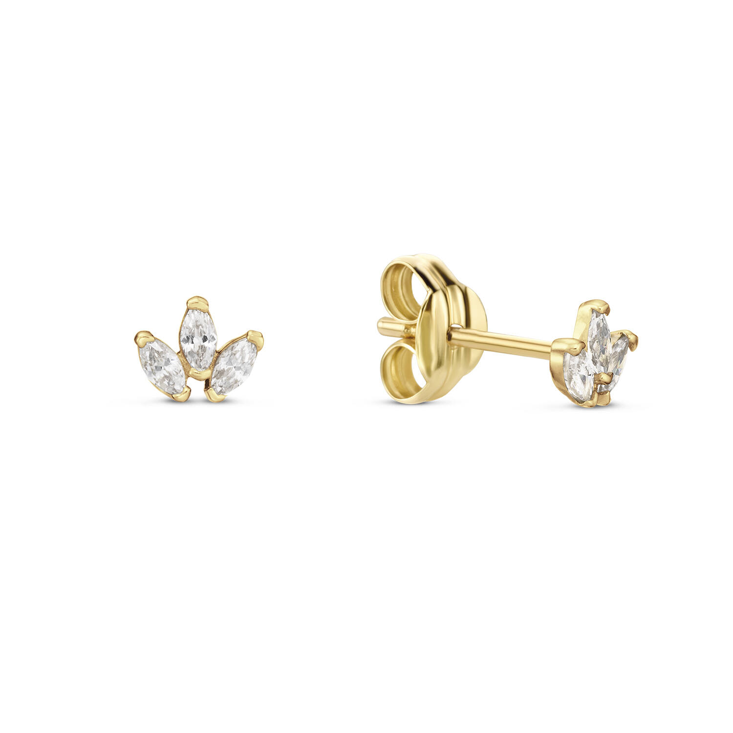 Palm Breeze White Topaz Studs - 5mm - 585