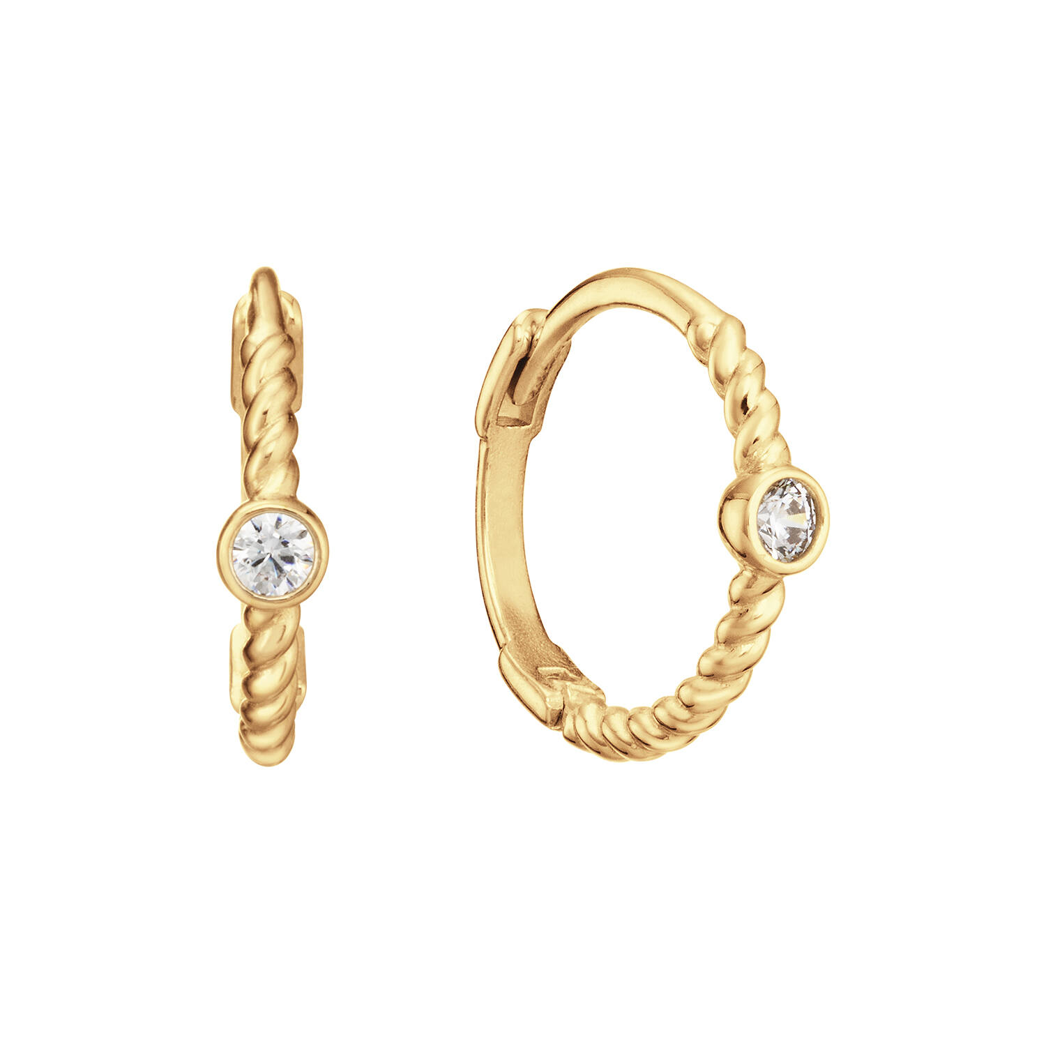 Oasis White Topaz Hoops - 12mm - 585