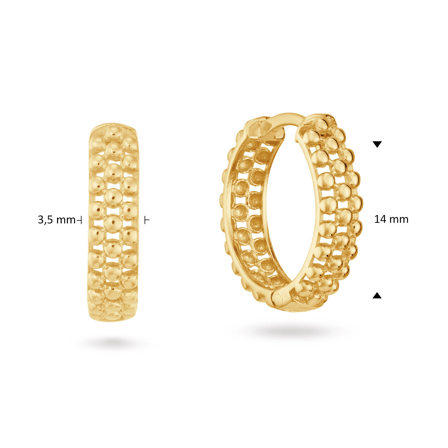 Jackie Ariane Hoops - 14mm - 585
