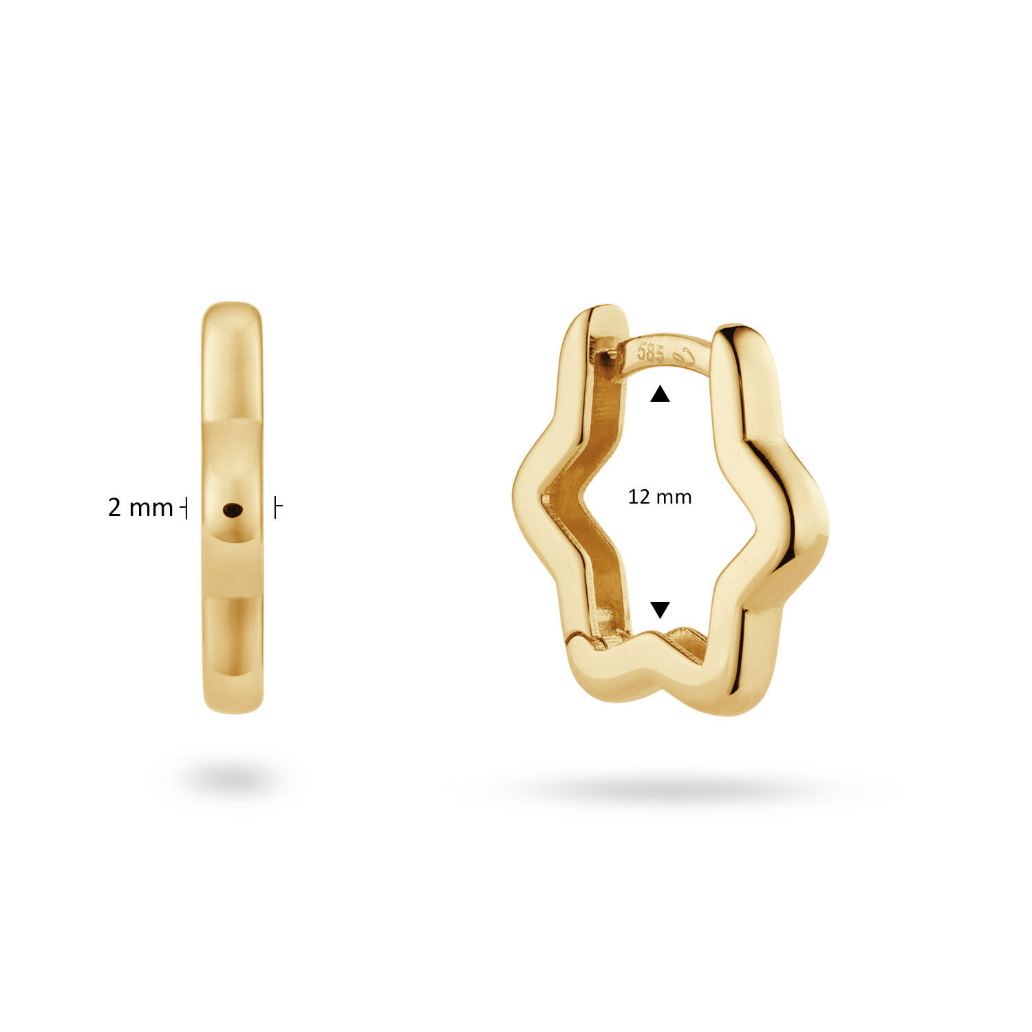 Jackie Apollo Hoops - 12mm - 585