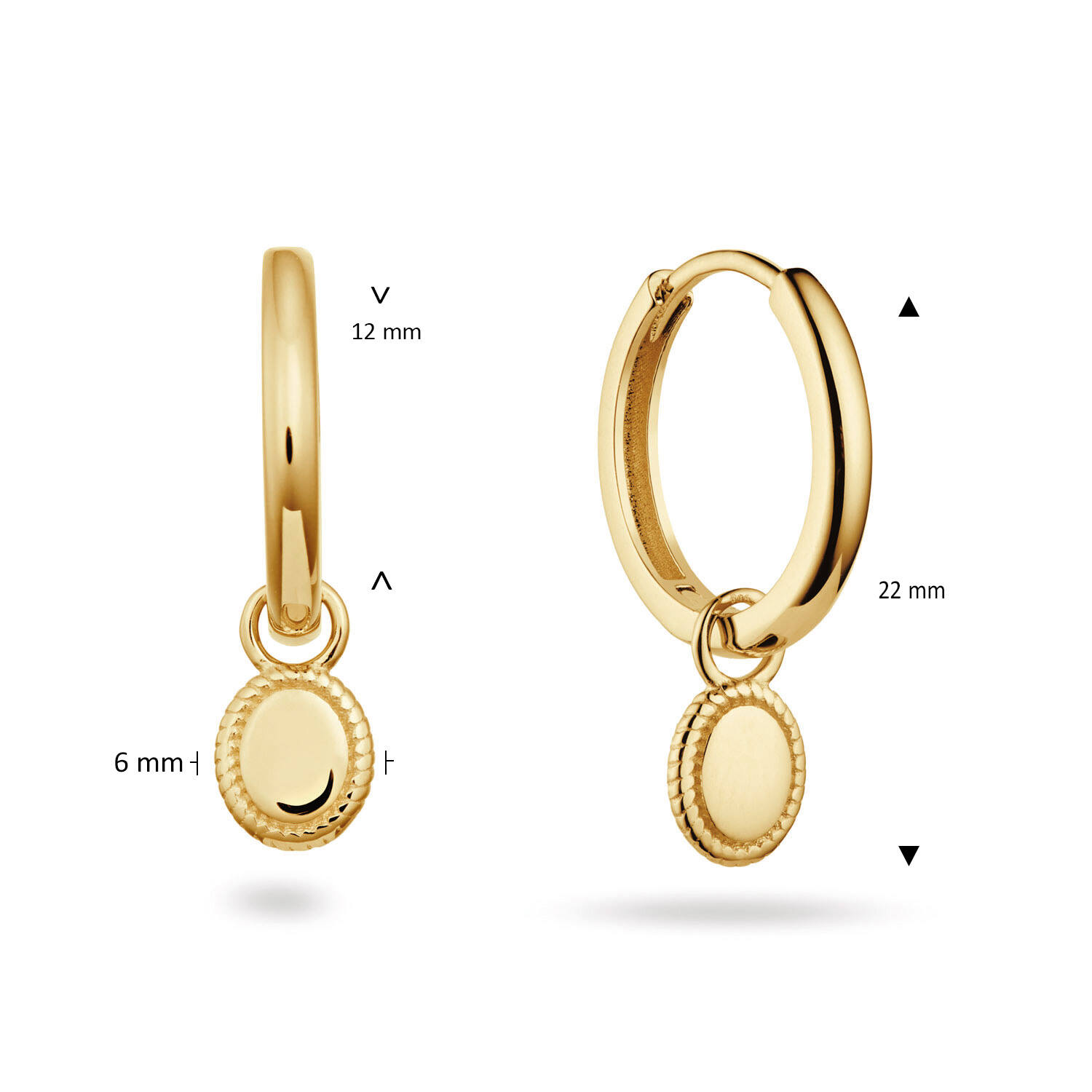 Jackie Amsterdam Earrings - 22mm - 585