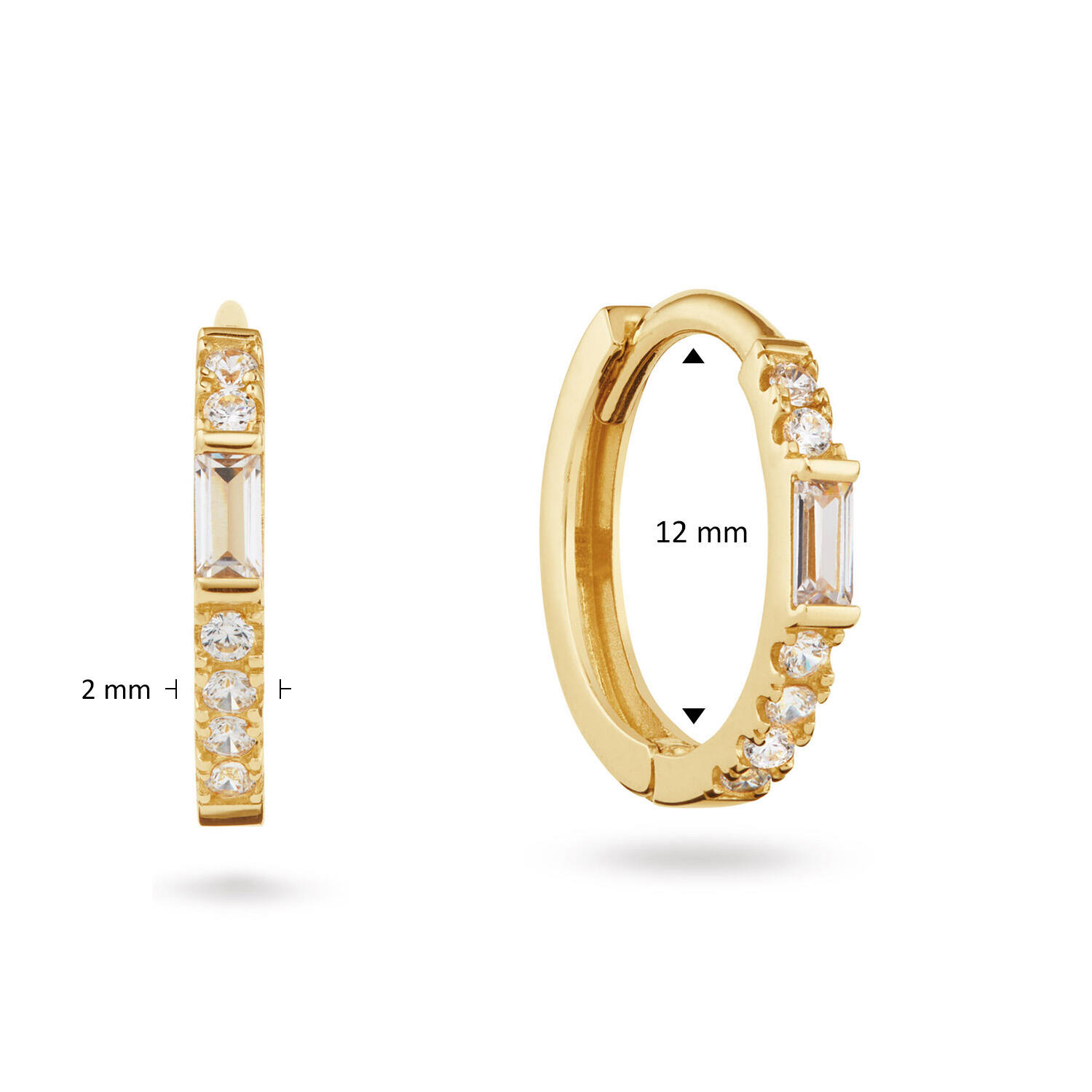 Jackie Mondriaan Hoops - 12mm - 585