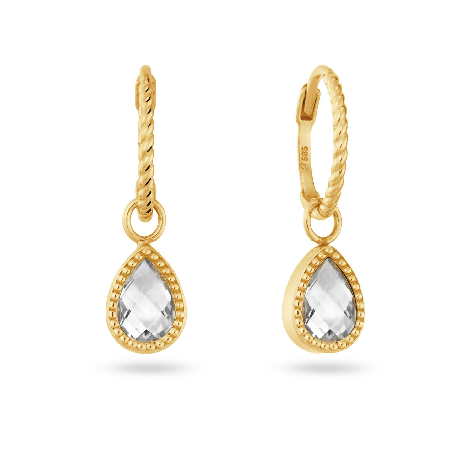 Amstel White Topaz Hoops - 22m - 585