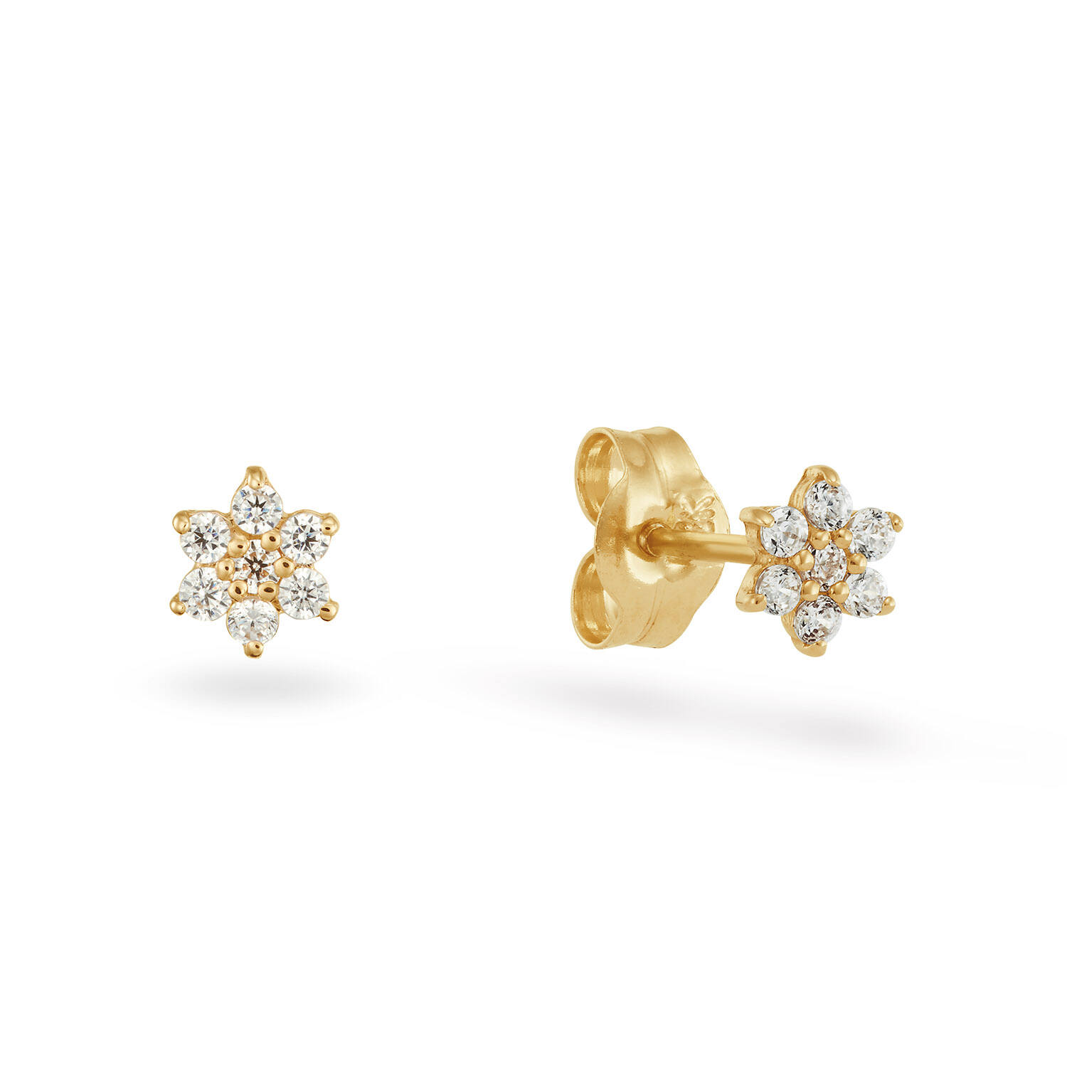Verbena White Topaz Studs - 4mm - 585