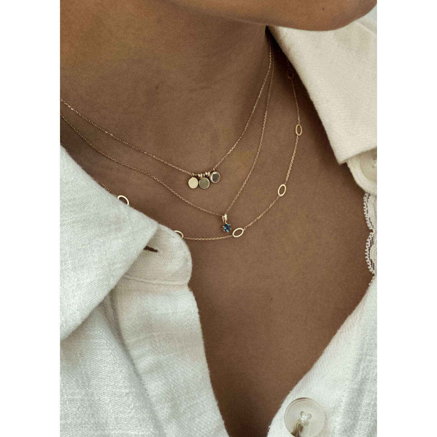 Swing Discs Necklace - 5mm - 40-42.5-45cm - 585