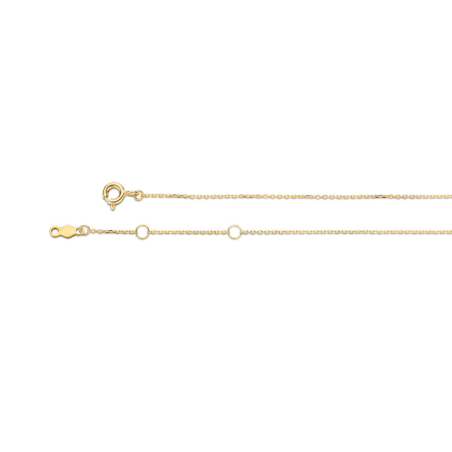 Double Circle Necklace - 8,7x13,6mm - 38-40-42cm - 585