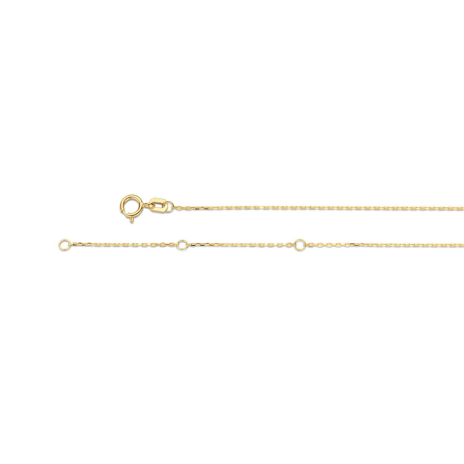 Circle Silhouette Necklace - 11,3mm - 40-42,5-45cm - 585