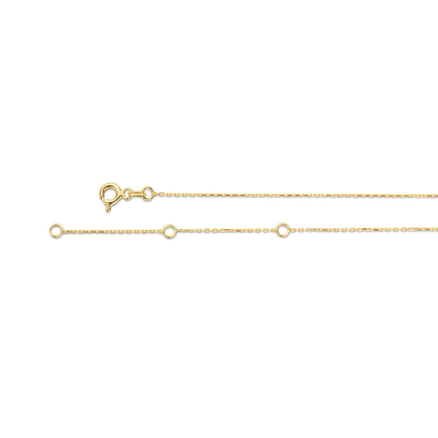 Double Heart Necklace - 38-40-42cm - 585