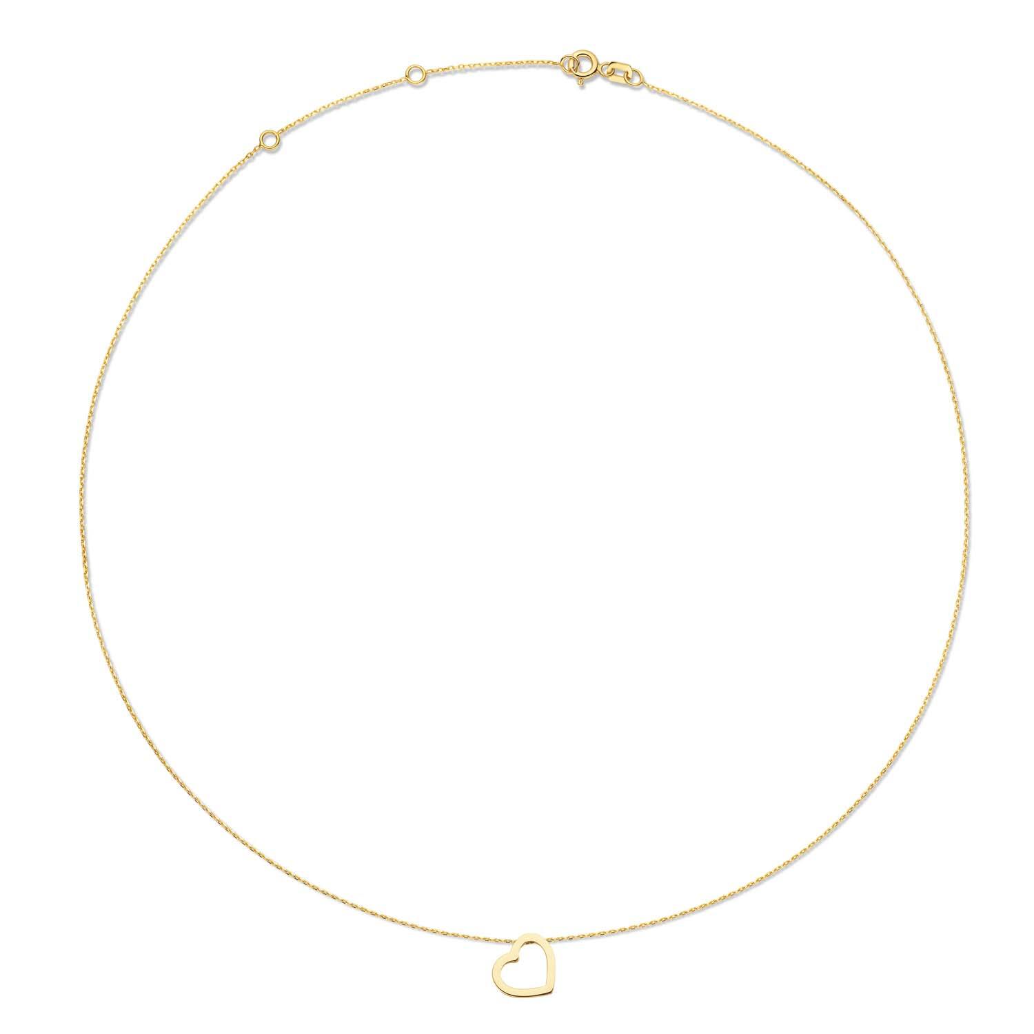 Swinging Heart Necklace - 40-42,5-45cm - 585